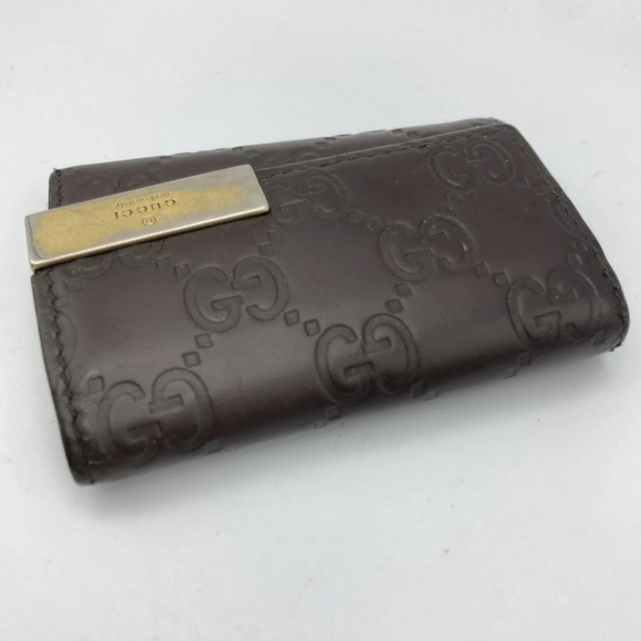 🔹️GUCCI🔹️  Key case holder GG Cow Leather  Guccissima Brown ✨️ - Picture 5 of 16